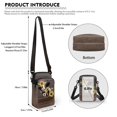 thumbnail image 6 of HELLHERO Messenger Bag Adjustable Shoulder Strap Travel Daily Use Unisex Shoulder Bags 2 Layers Cow Sunflower Wreath, 6 of 7