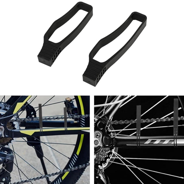 1 juego de protectores de cadena de bicicleta de carretera MTB Protector antiarañazos (negro)