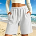 thumbnail image 2 of Kinrui Women's Plus Size Sweat Shorts Casual Drawstring Athletic Shorts Comfy Cotton High Waisted Workout Lounge Shorts with Pockets M-5XL, 2 of 7