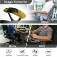 thumbnail image 4 of HELLHERO Cat Sunflower Print Office Chair Cover with Armrest Covers, Easy to Clean Gaming Chair Seat Covers, Office Computer Chairs Protector with Elastic Band, Yellow, 4 of 6
