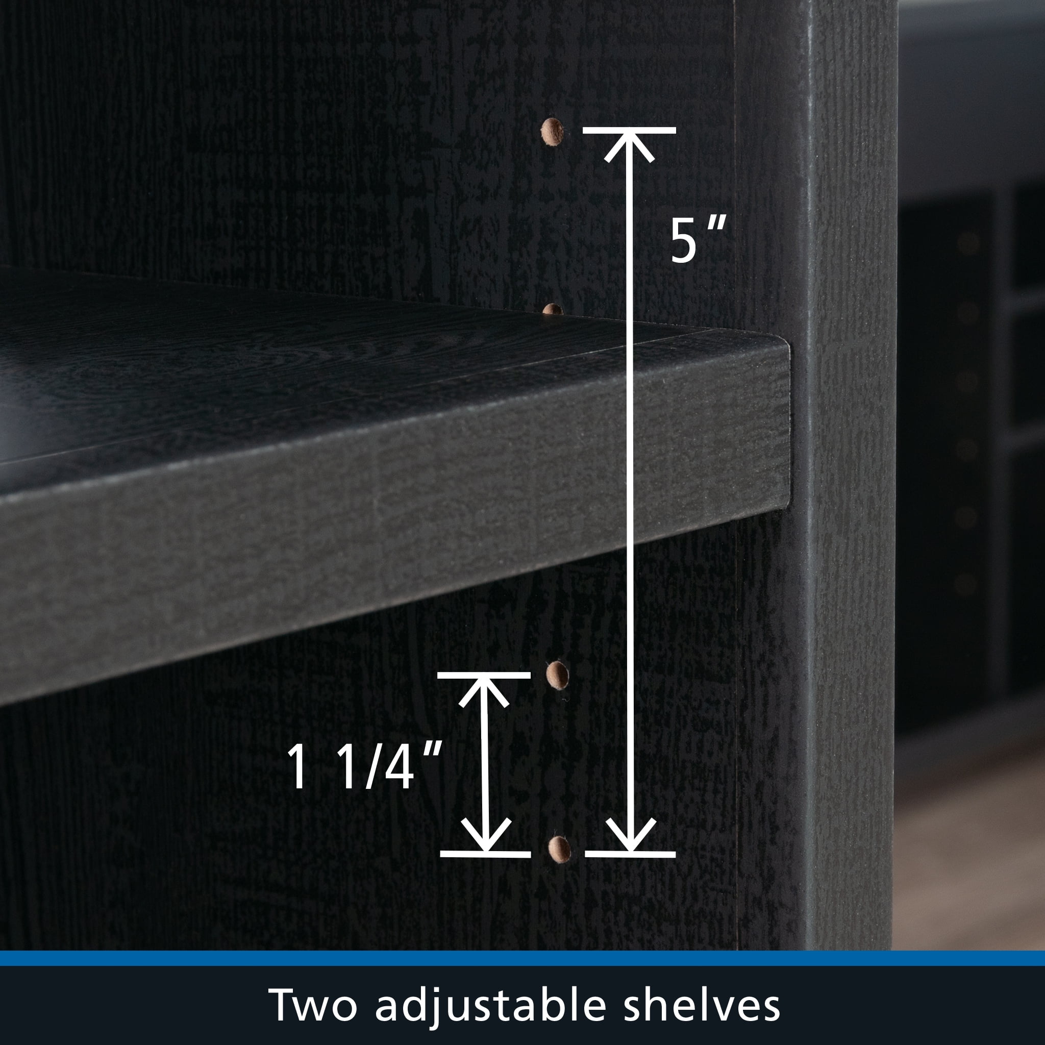 (2 pack) Mainstays Westley 3 Shelf Bookcase, Black Finish