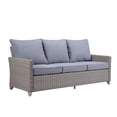 thumbnail image 3 of ACME Greeley 4PC Pack Patio Sofa Set in Gray Fabric & Gray Finish, 3 of 12