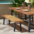 thumbnail image 6 of Tokar Natural Acacia Wood Bench - Slatted Top for Drainage - All Weather for Indoor and Outdoor Use - Seats Two - 500 lbs. Static Weight Capacity, 6 of 9