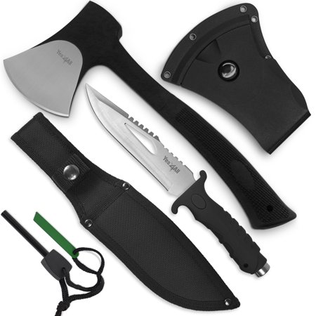 Yes4All Camping Axe and Knife Kit with Sheath & Fire Starter (H105 +