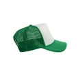 thumbnail image 4 of Top Headwear 12 Pack Dozen Men's Plain Trucker Mesh Cap Blank Hats White/Green, 4 of 4