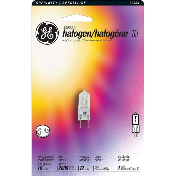 General Electric 10 Watts T3 Halogen Bulb