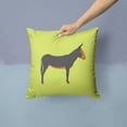 thumbnail image 2 of Carolines Treasures BB7681PW1414 Catalan Donkey Green Fabric Decorative Pillow, 14 x 14 in., 2 of 4