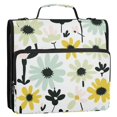thumbnail image 5 of FORMRS Zipper Binder with Shoulder Strap 2-inch Ring 500 Sheet Capacity File Bag, White Flower, 5 of 5