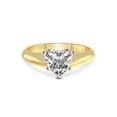 thumbnail image 3 of 3 Carat IGI Certified Heart Shape Lab Grown Diamond Engagement Ring | 14K Yellow Gold |Eloise Solitaire Knife Edge Lab Diamond Ring | FG-VS1-VS2 Quality Friendly Diamonds, 3 of 5