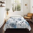thumbnail image 4 of Blue Teal Dandelion Tapestry for Bedroom Wall Hanging Tapestry, Dragonfly Modern Art Watercolor Ceiling Backdrop Tapestries Poster Blanket Wall Decor for Teens Room Living Room Dorm 39" x 59", 4 of 8