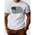 thumbnail image 1 of Camiseta de algodón puro con bandera para hombre, ajuste cómodo, 1 of 4