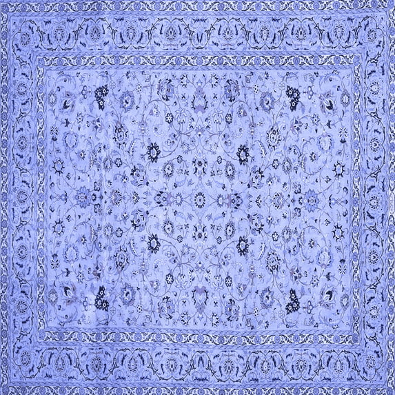 Ahgly Company Indoor Square Persian Blue Traditional Area Rugs, 6' Square