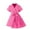 Hot Pink, variant on Your-Sty Vintage Shirt Dress for Women Short Sleeve Peter Pan Collar Gingham Dress Audrey Hepburn Style Cocktail Swing Dresses