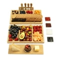 thumbnail image 1 of Juego de bandejas para quesos Charcuterie Board con cuchillos, pizarras y tazones, 1 of 8