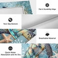 thumbnail image 6 of Coastal Sea Turtle Outdoor Rug for Patio/Deck/Porch, Non-Slip Large Area Rug 5 x 7 Ft, Vintage Teal Nautical Beach Botanical Indoor Outdoor Rugs Washable Area Rugs, Camping Rug Carpet Runner, 6 of 8