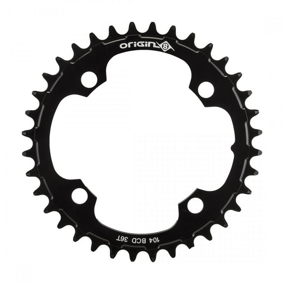 Origin8 Holdfast 1x Chainring 36t 1x 104 BCD 4-Bolt 10/11/12-Speed Aluminum Blk