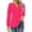 Hot Pink, variant on Casual Shirts for Women, Yigetop Womens V Neck Tops Puff Long Sleeve T Shirt Pleated Printed Blouse Shirts Women Blouses Long Sleeve Wine L