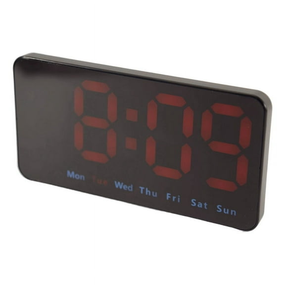 Digital Wall Clock, 9Inch LED Digital Clock Display with 12/24H, Big Digits,Small Silent Wall Clock