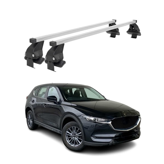 Smooth Roof Rack For Mazda CX-5 2017-2023 Silver Carrier Top Cross Bar Luggage