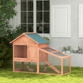 thumbnail image 2 of PawHut Outdoor 2-Tier Rabbit Guinea Pig Hutch with Tray, 2 of 10