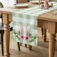thumbnail image 2 of Sage Green Plaid Table Runner 72 Inches Long for Kitchen Dining, Easter Dresser Scarf Farmhouse, Dining Table Decorations for Wedding/Parties, 16 x 72 In, 2 of 8