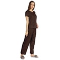 thumbnail image 2 of Inkmeso Ensemble de Nuit 2 Pcs pour Femmes Manches Courtes Haut & Pyjama en Coton Doux, 2 of 7
