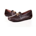 thumbnail image 1 of Chaussures Plates Confortables en Cuir pour Femme, Brunes, par ENAAF #CRSC77775BR, 1 of 5