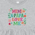 thumbnail image 4 of Inktastic Mimi and Papa Love Me Girls Baby Dress, 4 of 5