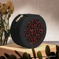 thumbnail image 6 of Naloa Hot Chili Round Jewelry Box, Travel Jewelry Organizer, 3.9 x 3.9 x 2in Jewelry Storage Box for Women-Black, 6 of 7