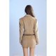 thumbnail image 5 of Disparo en stock Traje de rayas con cintura de café, traje de cadera, falda, 5 of 5
