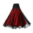 thumbnail image 2 of yuksok Women Ballroom Dance Skirt Skirt for Latin Samba Stage Performance Red M, 2 of 9