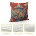 thumbnail image 4 of COMIO Chinese Style Pillow Cases Orange Red Chinoiserie Floral Blue and White Porcelain Vase Throw Pillow Covers Decorative Cushion Cover Cases for Living Room Bedroom Sofa Car Home Decor, 4 of 5
