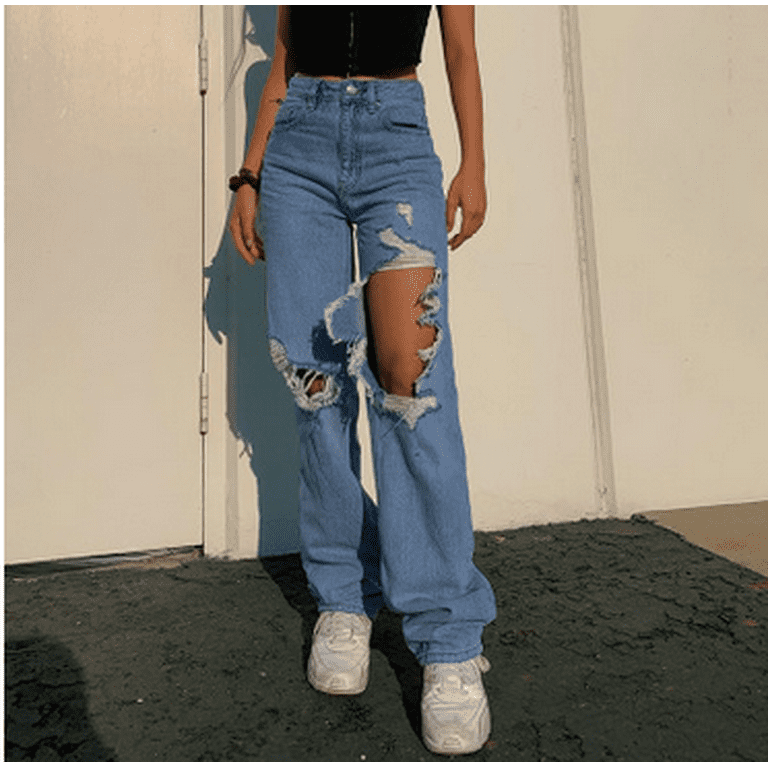 Retorno Pants for Women Trendy Ripped mom Jeans Trendy Pants