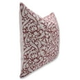 thumbnail image 4 of Fabdivine Block Print Throw Pillow Cover, 26x26 Inch Thick Linen Handmade Cushion Cover, Floral Print Boho Design Red Pillow Cover for Sofa and Couch, 4 of 5