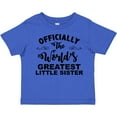 thumbnail image 3 of Inktastic Officially the World's Greatest Little Sister Girls Toddler T-Shirt, 3 of 5