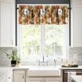 thumbnail image 4 of 70s Retro Floral Valances Curtains Large Scale Flower Pattern Beautiful Windows Short Curtain Valance for Kitchen Living Room Bathroom Bedroom Farmhouse Decor with Rod Pocket, 1 Panel 54X18 Inches, 4 of 6