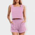 thumbnail image 5 of MKLEKYY Pantalones Cortos Deportivos Para Mujer Conjuntos De 2 Piezas Para Mujer Conjuntos A Juego Pantalones Cortos De Dos Piezas Tops Cortos Conjunto De Ropa De Moda, 5 of 5