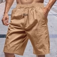 thumbnail image 2 of Men’s Cotton Linen Casual Shorts Beach Vacation Sports Cool Summer Bottoms, 2 of 5