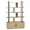 Wood color, variant on 5-Tier Industrial Bookcase with Metal Frame and Storage Cabinet, 71.1" Tall - Features Open Display Shelves and Closed Door Compartment for Living Room