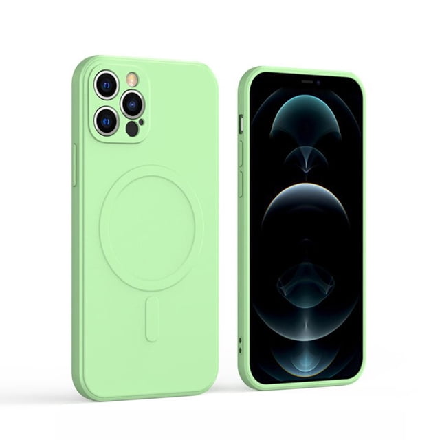 Estuche magnético para iPhone 14 13 12 11 Pro XS Max X Cubierta de protección completa Carga inalámbrica magnética a prueba de golpes para iPhone 12 Mini Tan Jianjun unisex