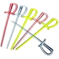 thumbnail image 1 of Palillos de plástico para espada, palillos de dientes para alimentos, tenedor de frutas, palitos de cóctel, multicolor, 600 unidades, 3,35 pulgadas Namotu HMYH659, 1 of 6