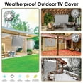thumbnail image 3 of HOMEYA Outdoor TV Cover LED Flat Screen Television Protector Universal Weatherproof Waterproof Universal, Gray, Fits 52" - 55", 3 of 10