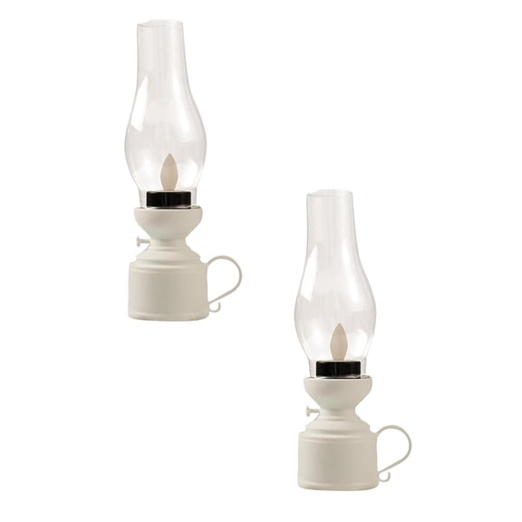 2Pcs Retro Flameless Table Lamp LED Kerosene Lamps Bedside Tables Oil Lamps Battery Powered Retro Candle Bedrooms Living Room Decoration Night Lights