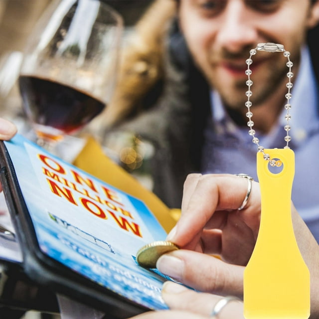 OULII Yellow Plastic Ticket Scraper Tool for Daily Use Durable Lightweight MultiFunction Design 10Pcs