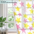 thumbnail image 4 of Yayeee Window Curtains Light Filtering 63"x42" Grommet Panel Pair Home Living Room Decor, White Stars Pattern, 4 of 7