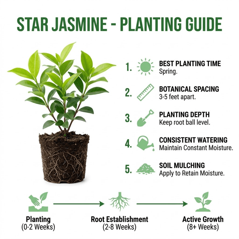 Star Jasmine Plant Live, Jasmine Flower Plant, 8 - 10 Inc Tall, Fragrant Climbing Vine for Indoor Outdoor Growing