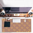 thumbnail image 4 of Extended Large Computer Gaming Mouse Pad Desk Mat(31.5×15.7 in),Desk Pad with Non-Slip Base and Stitched Edges,Suitable for Work Office Large Gaming Mouse Pad Desktop Pad (A8-Brown), 4 of 5
