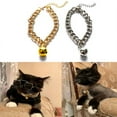 thumbnail image 2 of Training Dogs Collar Cat Pets Cuban Link Thick Chain Necklace Gold 6/8/10inch, 2 of 4