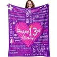 thumbnail image 1 of LHSHID 13th Birthday Gifts for Girls Girls 13th Birthday Gift Ideas 13th Birthday Gifts Girls 13th Birthday Gifts 13 Gifts for 13th Birthday Throw Blanket 40"x50", 1 of 8