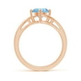 thumbnail image 2 of Angara Natural 1.12 Ct. Aquamarine Solitaire Ring in 14K Rose Gold for Women (Ring Size: 11.5), 2 of 9